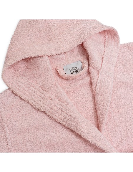 Albornoz Liso con Estuche T10-12 Rosa