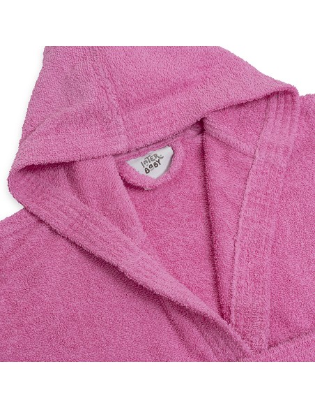 Albornoz Liso con Estuche T10-12 Fucsia
