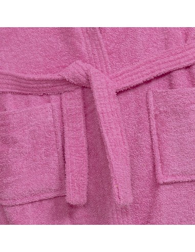 Albornoz Liso con Estuche T10-12 Fucsia