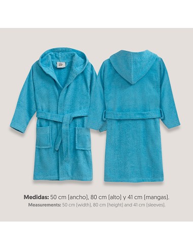 Albornoz Liso con Estuche T10-12 Turquesa