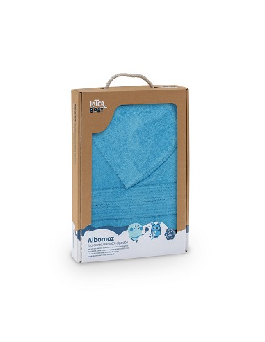 Albornoz Liso con Estuche T14 Turquesa