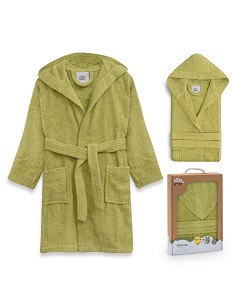 Albornoz Liso con Estuche T14 Pistacho