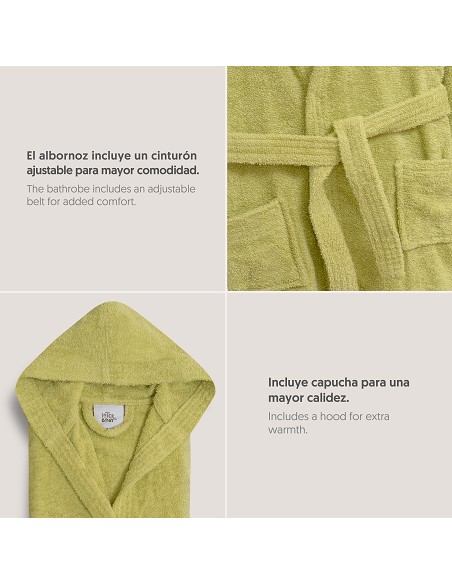 Albornoz Liso con Estuche T14 Pistacho