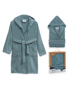 Albornoz Liso con Estuche T-2-4 Azul