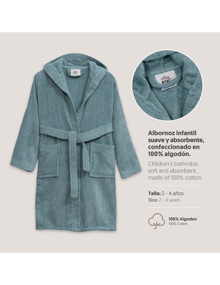 Albornoz Liso con Estuche T-2-4 Azul