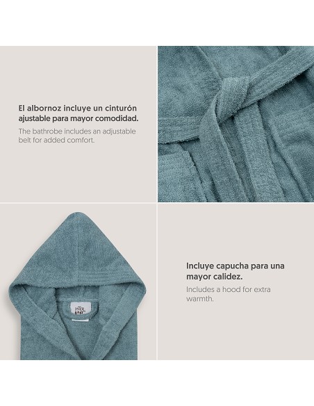 Albornoz Liso con Estuche T-2-4 Azul