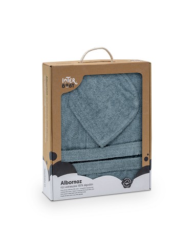 Albornoz Liso con Estuche T-2-4 Azul