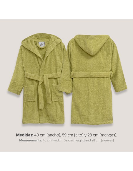 Albornoz Liso con Estuche T-2-4 Pistacho