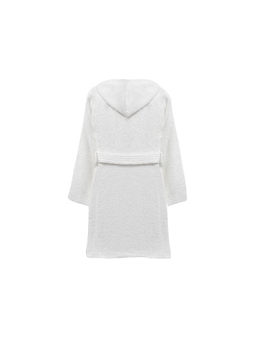 Albornoz Liso con Estuche T6-8 Blanco