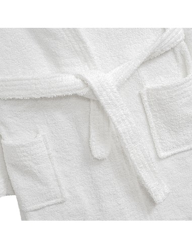 Albornoz Liso con Estuche T6-8 Blanco