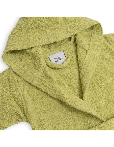 Albornoz Liso con Estuche T6-8 Pistacho