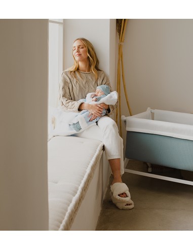 Manta Nido Abeja+Borreguillo Rosa