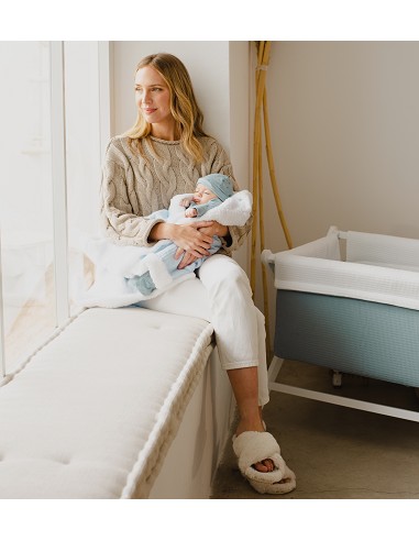 Manta Nido Abeja+Borreguillo Rosa