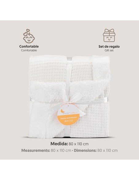 Manta Nido Abeja+Borreguillo Beig