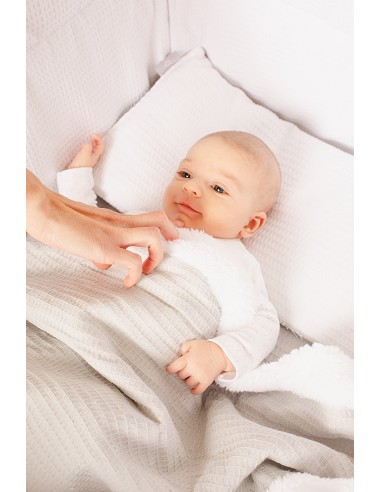 Manta Nido Abeja+Borreguillo Beig