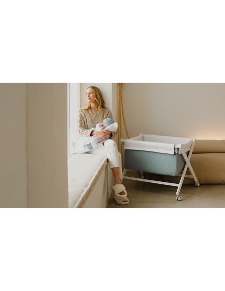 Manta Nido Abeja+Borreguillo Menta