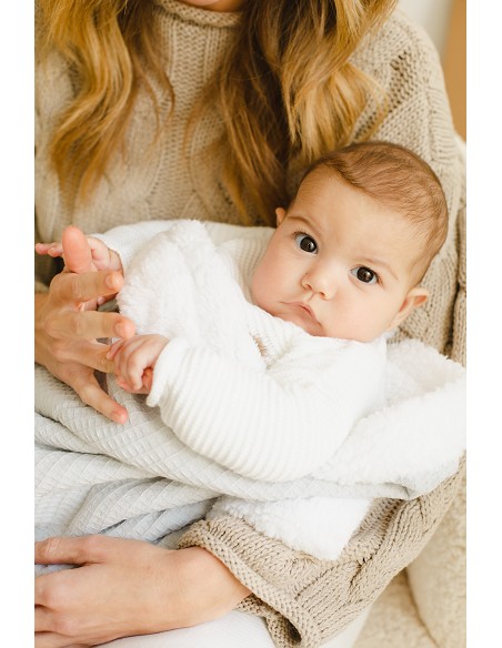 Manta Nido Abeja+Borreguillo Menta