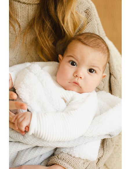 Manta Nido Abeja+Borreguillo Menta