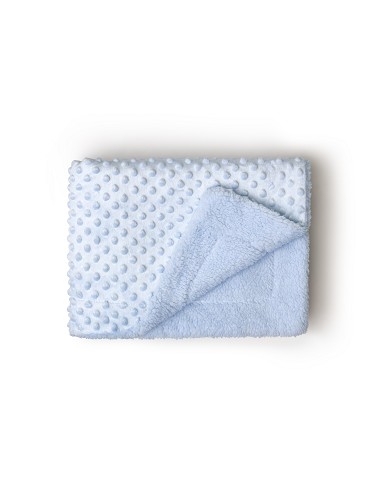 Manta Burbuja+Borreguillo Azul