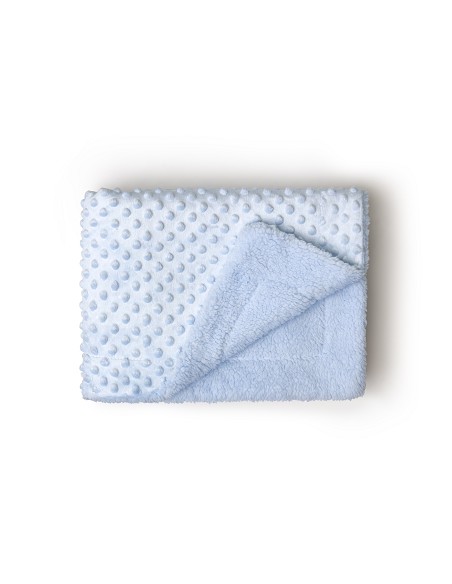 Manta Burbuja+Borreguillo Azul