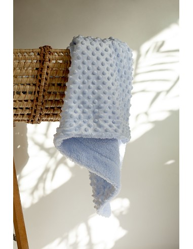 Manta Burbuja+Borreguillo Azul