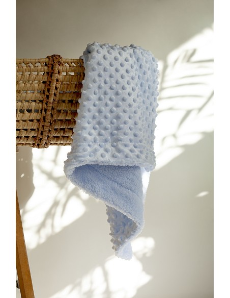 Manta Burbuja+Borreguillo Azul