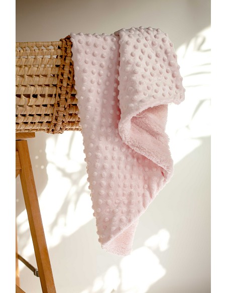 Manta Burbuja+Borreguillo Rosa