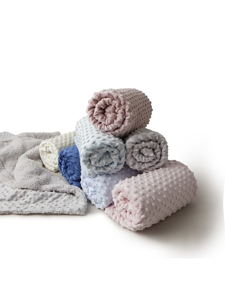 Manta Burbuja+Borreguillo Rosa