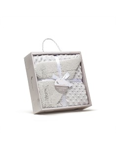 Manta Burbuja+Borreguillo Gris