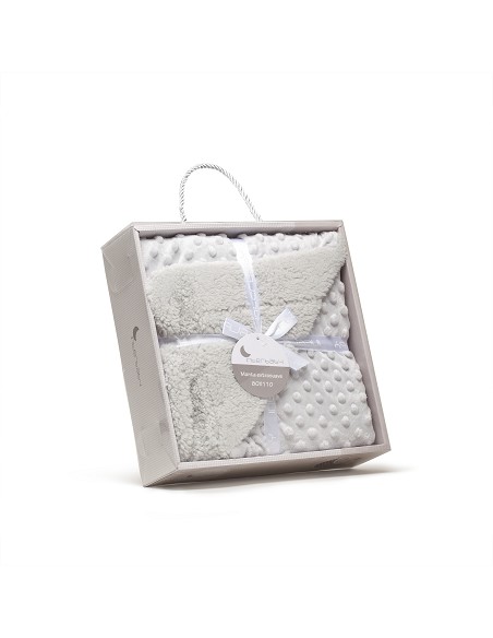 Manta Burbuja+Borreguillo Gris