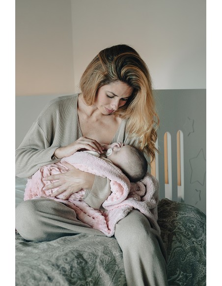 Manta Burbuja+Borreguillo Gris