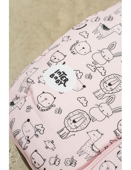 Universal footmuff watertight 46x105 cms  coral fleece  mod. animales