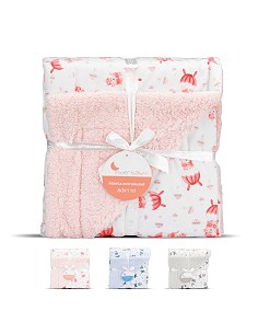 Manta  con Borreguillo  Mod Paracaidista Rosa