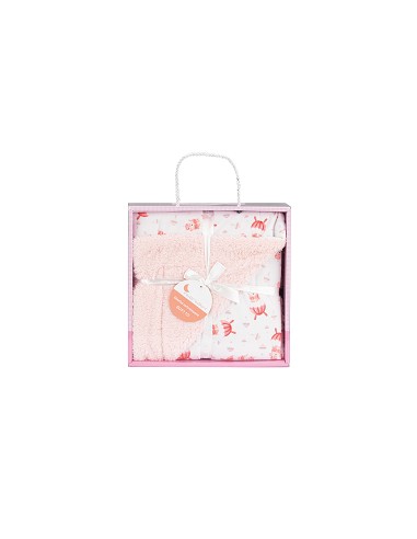 Manta  con Borreguillo  Mod Paracaidista Rosa