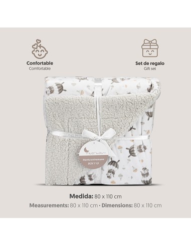 Manta  con Borreguillo  Mod Paracaidista Gris