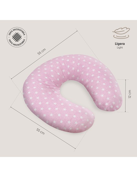 Almohada Lactancia Mod Star Rosa