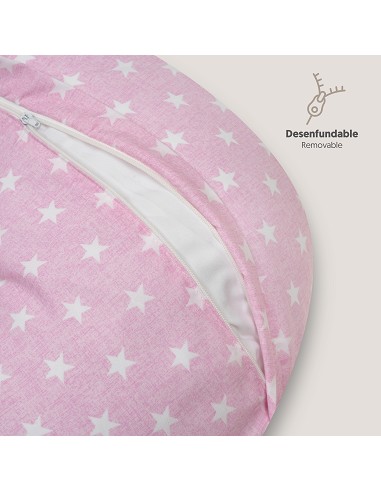 Almohada Lactancia Mod Star Rosa