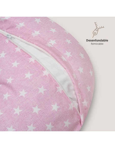 Almohada Lactancia Mod Star Rosa