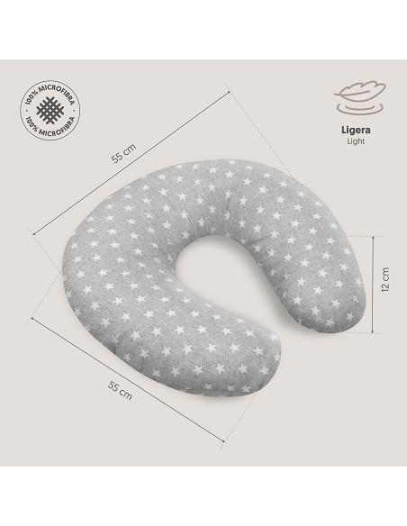 Almohada Lactancia Mod Star Gris