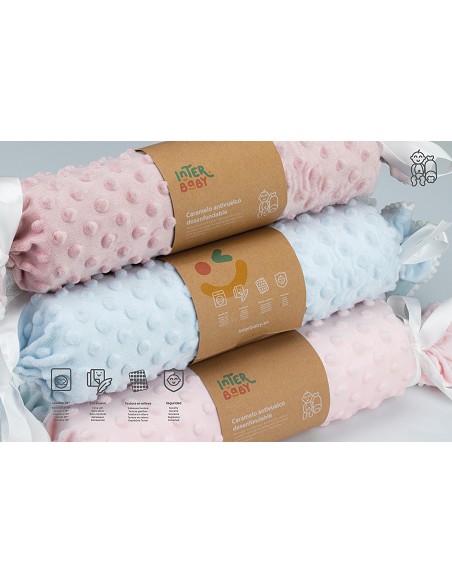 Cojin Antivuelco Burbujas Gris