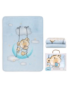 Manta Rachel Mod Osito Nube Azul