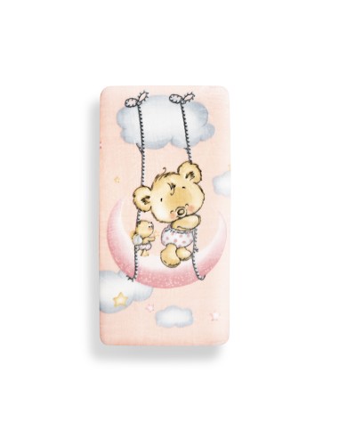 Manta Rachel Mod Osito Nube Rosa