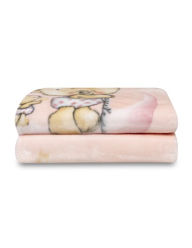 Manta Rachel Mod Osito Nube Rosa
