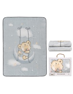 Manta Rachel Mod Osito Nube Gris