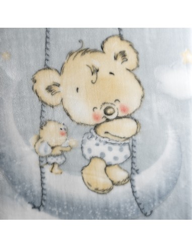 Manta Rachel Mod Osito Nube Gris