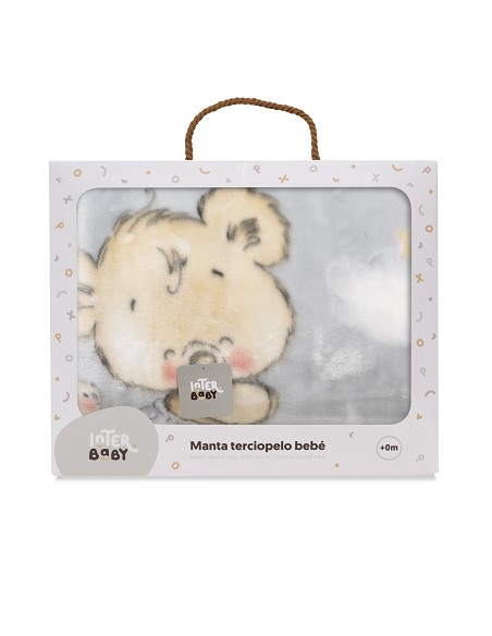 Manta Rachel Mod Osito Nube Gris