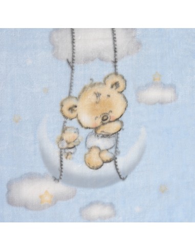 Manta Saco Rachel Mod Osito Nube Azul