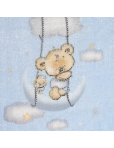 Manta Saco Rachel Mod Osito Nube Azul