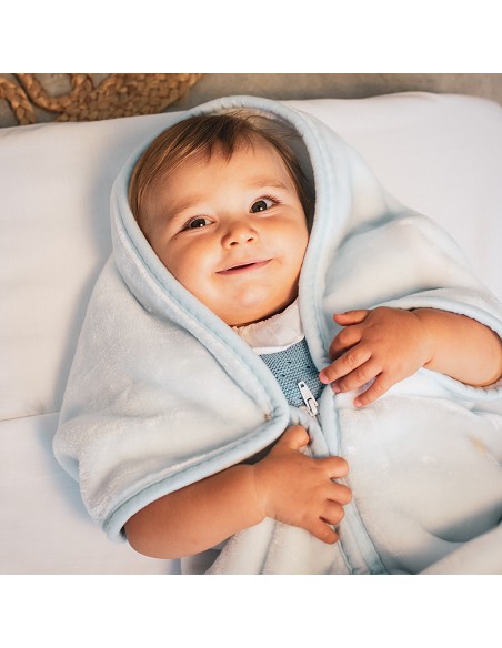 Manta Saco Rachel Mod Osito Nube Azul