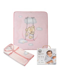 Manta Saco Rachel Mod Osito Nube Rosa